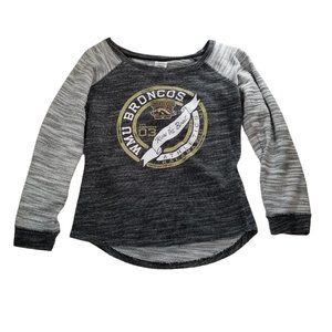 Rivalry Threads 91 Sweater WMU Broncos Women's Medium 8/10 Gray Scoop Neck
